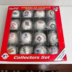 Rawlings American League Replica Baseballs Collectors set